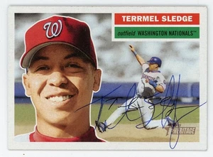 Trineo Topps Heritage Terrmel 2005 autógrafo IP TTM #337 Nationals - Imagen 1 de 1