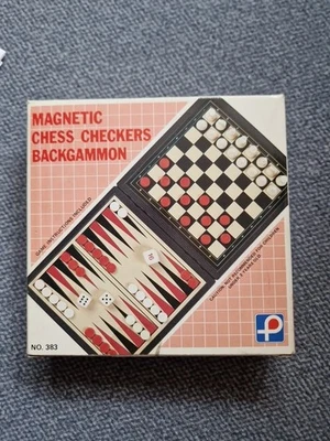 Reisespiel Backgammon / Schach - magnetisch - Bild 1 von 4