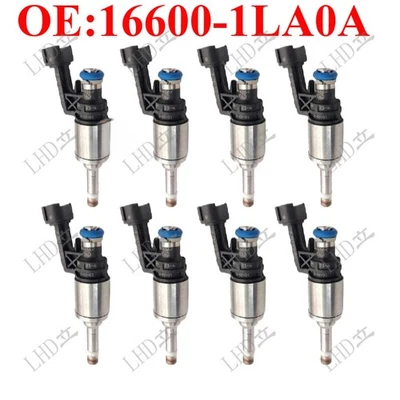 8 piezas inyectores de combustible 16600-1LA0A para Infiniti M56 QX56 2011-2013 5,6 L- Foto 1 de 4
