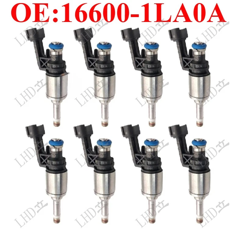 8 piezas inyectores de combustible 16600-1LA0A para Infiniti M56 QX56 2011-2013 5,6 L Foto 1 de 4