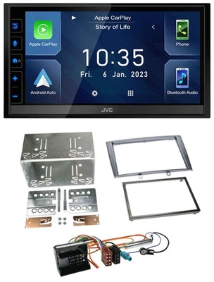 JVC DAB Bluetooth MP3 USB 2DIN Autoradio für Peugeot 308 07-09 silber - Bild 1 von 4