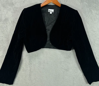 Винтажный PATRA женщин черный бархат викторианский жакет болеро официальный куртка маленький 4 - Изображение 1 из 4