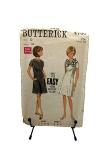 Vestido Mini Lazo Butterick Patrón Costura Fácil Años 60 Misses Talla 12 De Colección - Imagen 1 de 3