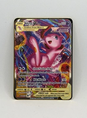 Pokemon Metallkarte Mew Vmax Geschenk Kind Kindergeschenk Geburtstag Weihnachten - Bild 1 von 2