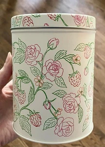 EMPTY KATE SPADE x TARGET RASPBERRY ROSE Tin Canister storage - Picture 1 of 2