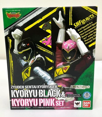 S.H.Figuarts Zyuden Sentai Kyoryuger Kyoryu Negro y Kyoryu Rosa Conjunto Bandai Nuevo Foto 1 de 4