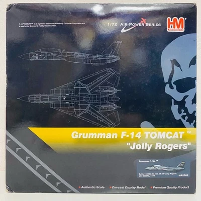 HOBBY MASTER 1/72 Air Power Series Grumman F-14A TOMCAT Jolly Rogers Tomcat - Image 1 of 4
