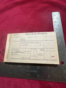 Vintage NOS Receipt Book from Dixon (SD) Co-op Mercantile, Laws for Bad Eggs! - Picture 1 of 7
