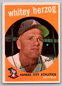 1959 TOPPS #392 WHITEY HERZOG A'S - Picture 1 of 3