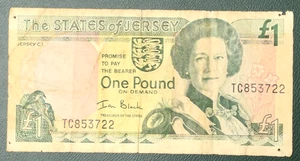 The States Of Jersey £1 Pound Old Banknote TC853722 (BN93) - Picture 1 of 2