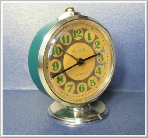 Soviet Vintage Slava Alarm Clock USSR 1980's~Perfect Condition #8225 - Picture 1 of 9