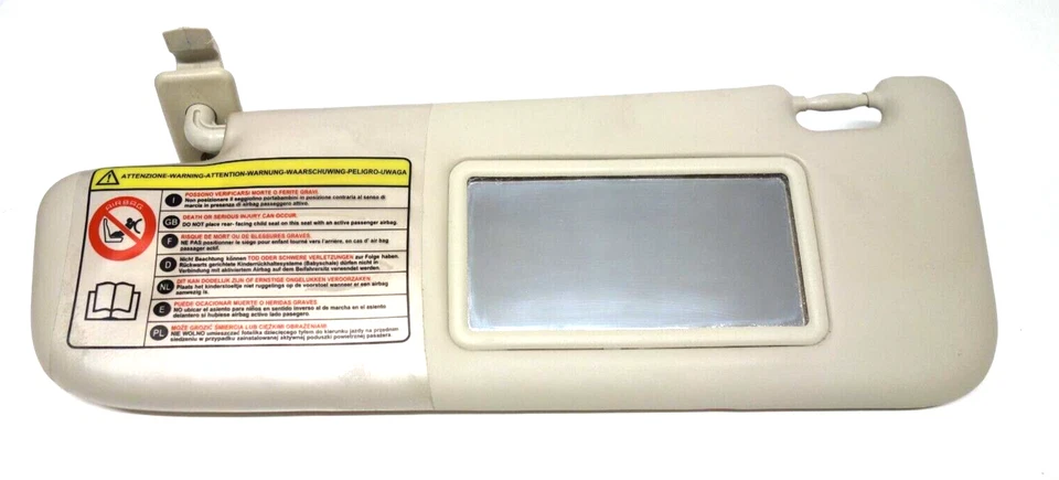 Подлинный солнцезащитный козырек со стороны пассажира Fiat 500 цвета слоновой кости (с 2008 г.) - Изображение 1 из 2