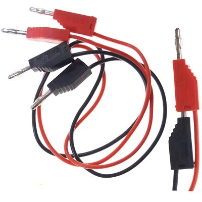 SINTRON ✅Messleitung 2 Stück Rot/Schwarz f. Messgeräte Labor ca.100cm PVC 0,75mm² max15A