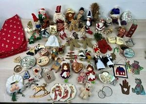 Vintage Farmhouse Country Curated Christmas Ornaments Large Lot!! - Picture 1 of 21
