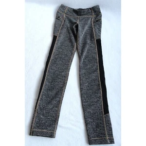 Athleta Girl Grey Herringbone Moto Zip Legging - Girl Size 8 - Picture 1 of 7