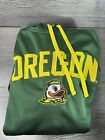 Oregon Ducks Graphic Print Hoodie Mens Med Green Pullover Sweater Football USA