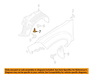 NISSAN OEM-Fender Liner Splash Shield Push Clip Retainer Blind Rivet 638489Y000 - Picture 1 of 2