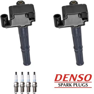 2 Ignition Coil & 4 Denso Spark Plug For 1995-1999 Toyota Tercel L4 1.5L UF170 - Image 1 of 3