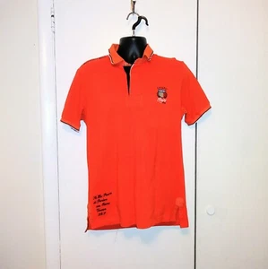 Italian Rugby Style Size Small A Gentleman's Game Men’s Orange SS Polo Shirt - Picture 1 of 10