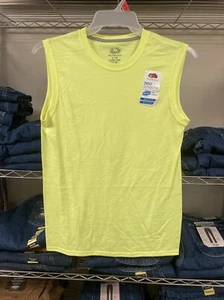 Camiseta sin mangas Fruit of the Loom "360 Breathe" para hombre, pequeña, verde seguridad - Imagen 1 de 1