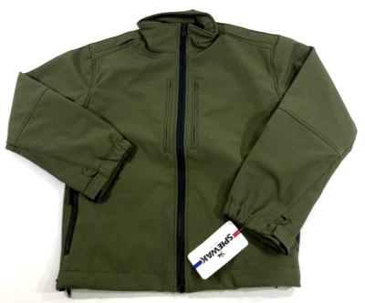 NWT SMALL REGULAR SPIEWAK S318ZX DELUXE SOFTSHELL JACKET POLICE GREEN - Image 1 of 3