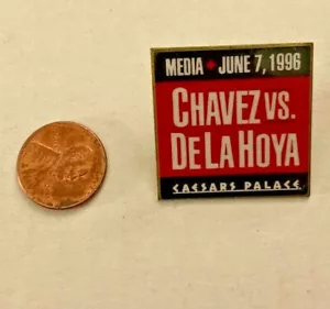 Vintage 1996 Chavez Vs. De La Hoya Caesars Palace Pin Metal Rare - Picture 1 of 2
