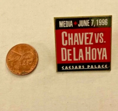 Vintage 1996 Chavez Vs. De La Hoya Caesars Palace Pin Metal Rare - Image 1 of 2
