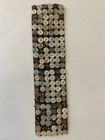 Lot of 144 Antique French Mother of Pearl Buttons on card - DOLL size 0.5cm 06cm Cover