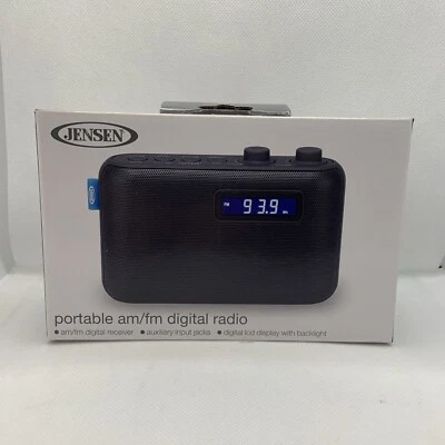 JENSEN SR-50 Portable AM/FM Digital Radio LCD Backlit Display with Aux Inputs - Image 1 of 4