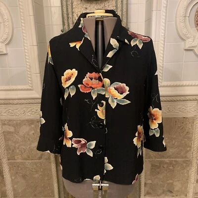 Primera opción.  Talla grande.  Rayón.  Puño con botones.  Manga 3/4.  Aloha.  B16. Foto 1 de 4