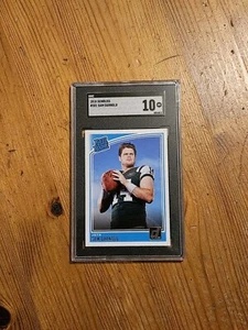 2018 Donruss Sam Darnold Rated Rookie Card #301 SGC Graded Gem Mint 10 Vikings - Picture 1 of 2