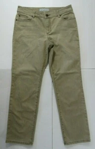 Chicos Women Size 1.5 Short Platinum Collection Tan Khaki Ultimate Fit Slim Leg - Picture 1 of 8