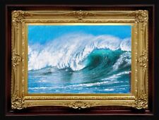 ORIGINAL Oil Painting Handmade Arseni ~ SEA ENERGY 6" X 4" NO FRAME USA