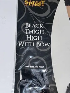 Sprit Halloween schwarz Overknee weiße Schleife - Bild 1 von 4