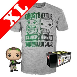 Funko Pop! Tees #744 Ghostbusters POP! & T-Shirt Box Set Venkman Slimed SDCC New - Picture 1 of 4