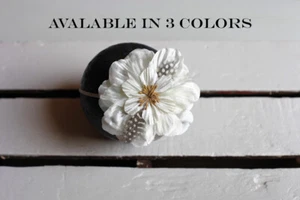Newborn Baby Girl Handmade Flower Elastic Headband Photography Photo Prop - Picture 1 of 2