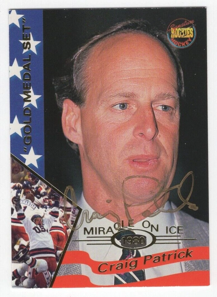 1995 Signature Rookies 1980 Miracle on Ice #43 Craig Patrick autograph - TTM - Image 1 of 1