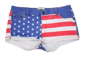 Tipsy Elves Jeansshorts Damen groß rot weiß blau amerikanische Flagge 4. Juli USA - Bild 1 von 5