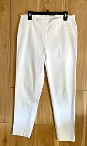Soft Surroundings Jeggings Womens Size TL White Faux Front Pockets Pull Up - Picture 1 of 6