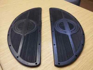 FOOTBOARDS RUBBER INSERTS FLATHEAD KNUCKLE PANHEAD 36 - 84 HARLEY 45 'HALF MOON' - Picture 1 of 2