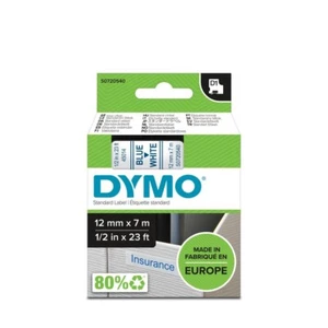 Dymo D1 Tape 12mm Blue on White 45014 S0720540 - Picture 1 of 1