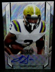 Jacoby Stevens RC 2021 Leaf Metal Draft Refractor Wave Auto#74/75!Eagles S RC - Picture 1 of 3
