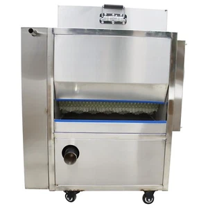 110V Commercial Brush Roller Peeling Cleaning Machine Potato Cassava Peeler 1HP - Picture 1 of 24