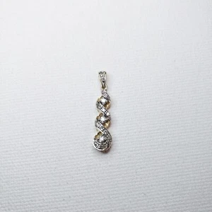 14K Gold Multi Diamant Anhänger - Bild 1 von 9