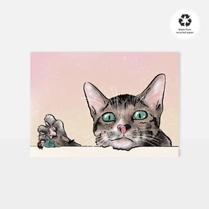 Chlo Studio Greeting Card Cat Pattern Card These Humans 04610 - Picture 1 of 2