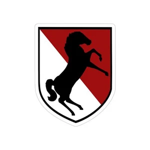 11th Armored Cavalry Regiment (U.S. Army) REVERSE PRINT Transparent STICKER - Picture 1 of 16