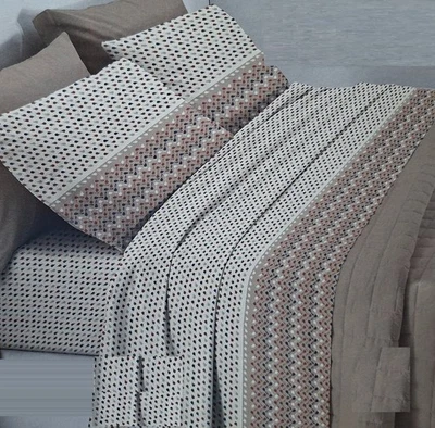 Lenzuola in flanella Set letto invernale SOGNO Zambaiti Spots 3507 - Immagine 1 di 4