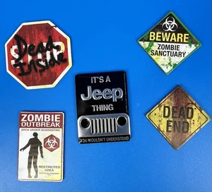 It’s A Jeep Thing Refrigerator Magnet And 4 Zombie Apocalypse Magnets - Picture 1 of 1