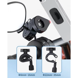 Support téléphone moto matériau ABS design compact angle de vision horizontal - Photo 1 sur 11