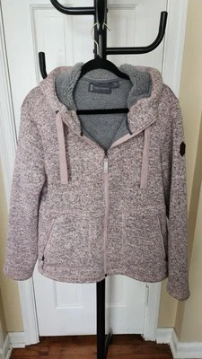 Chaqueta con capucha de nogal para mujer FREE COUNTRY felpa polar interior talla XL Foto 1 de 4